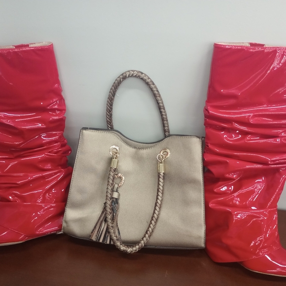 Knee High Fold Over Boots - Picture 3 of 5